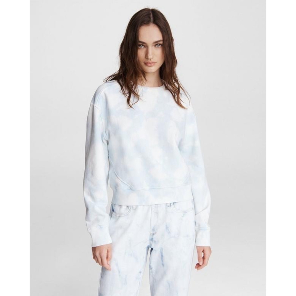 Women's Rag & Bone Tie City Dye Sweatshirt XS Blue